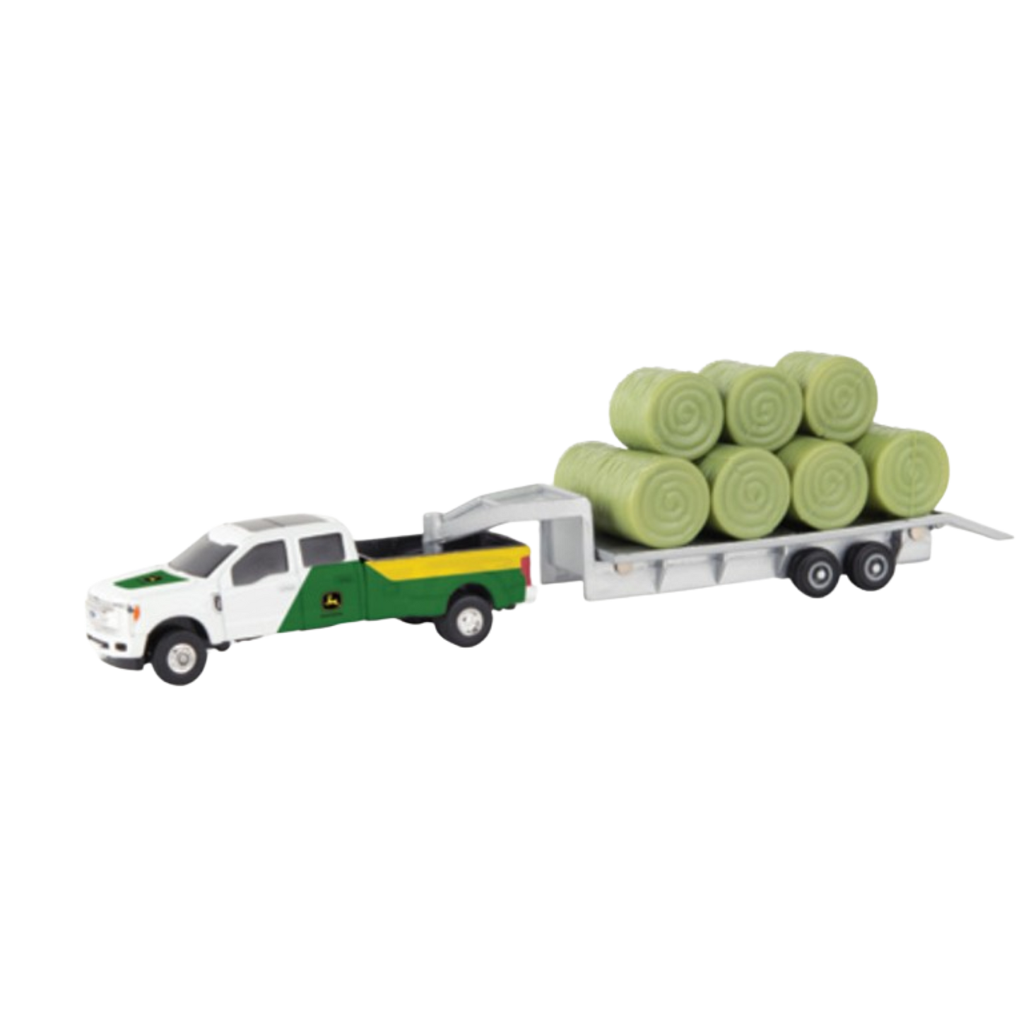 ERTL 1:64 John Deere Pickup And Trailer Round Bales