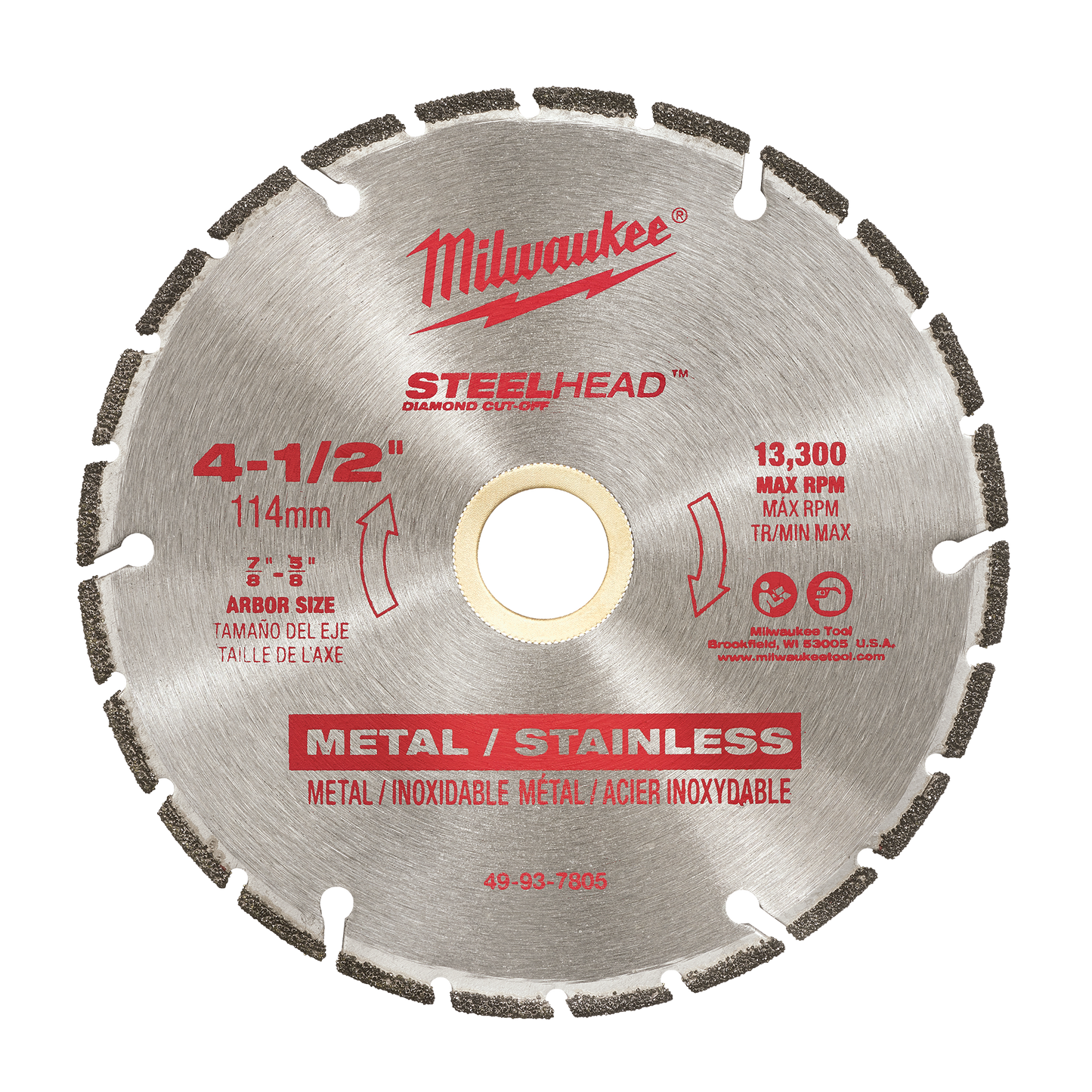 Milwaukee 4-1/2” STEELHEAD™ Metal Cutting Diamond Blade