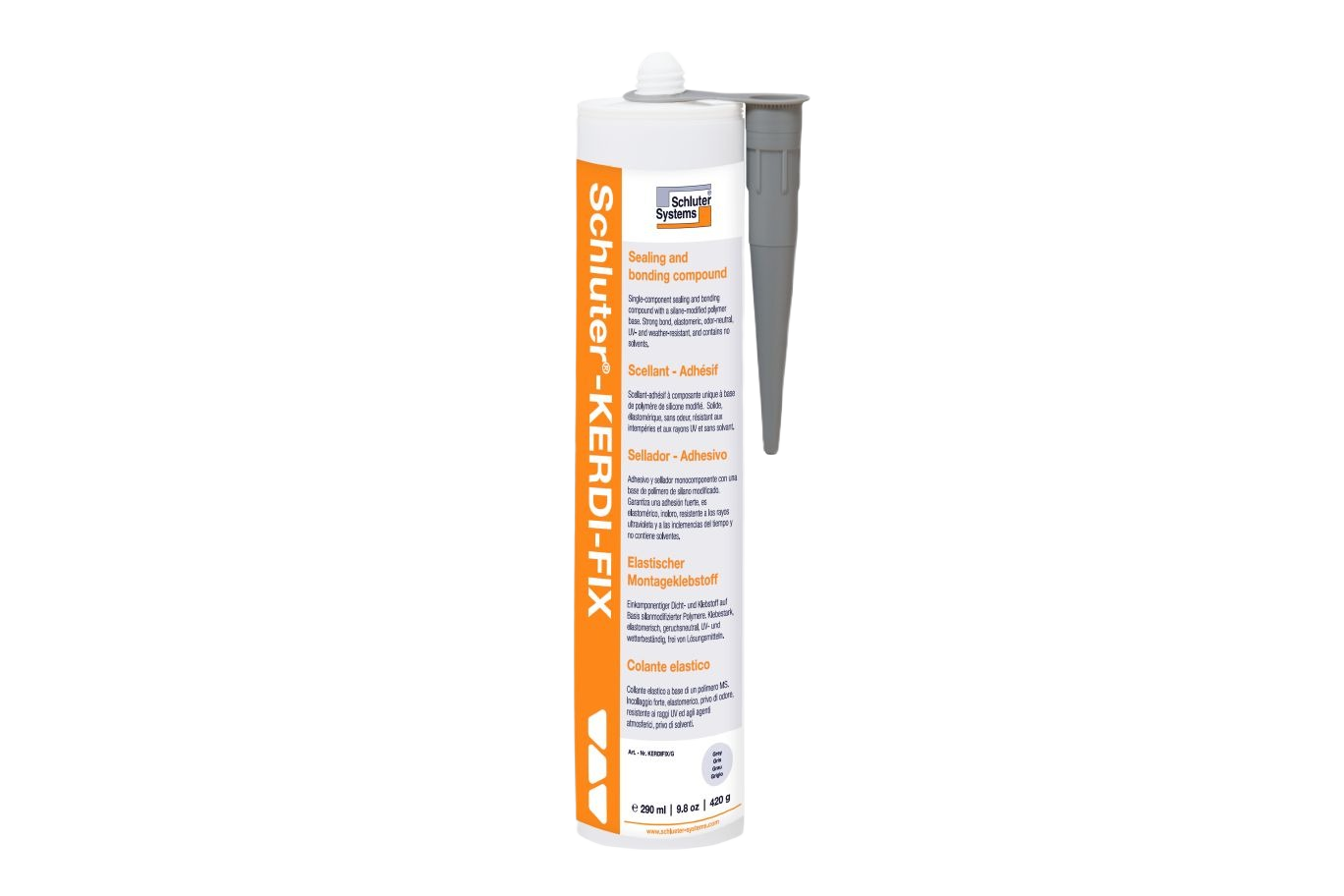 Gray single-component sealing and bonding compound for tile flooring and home improvement projects under $50 and $100 collections