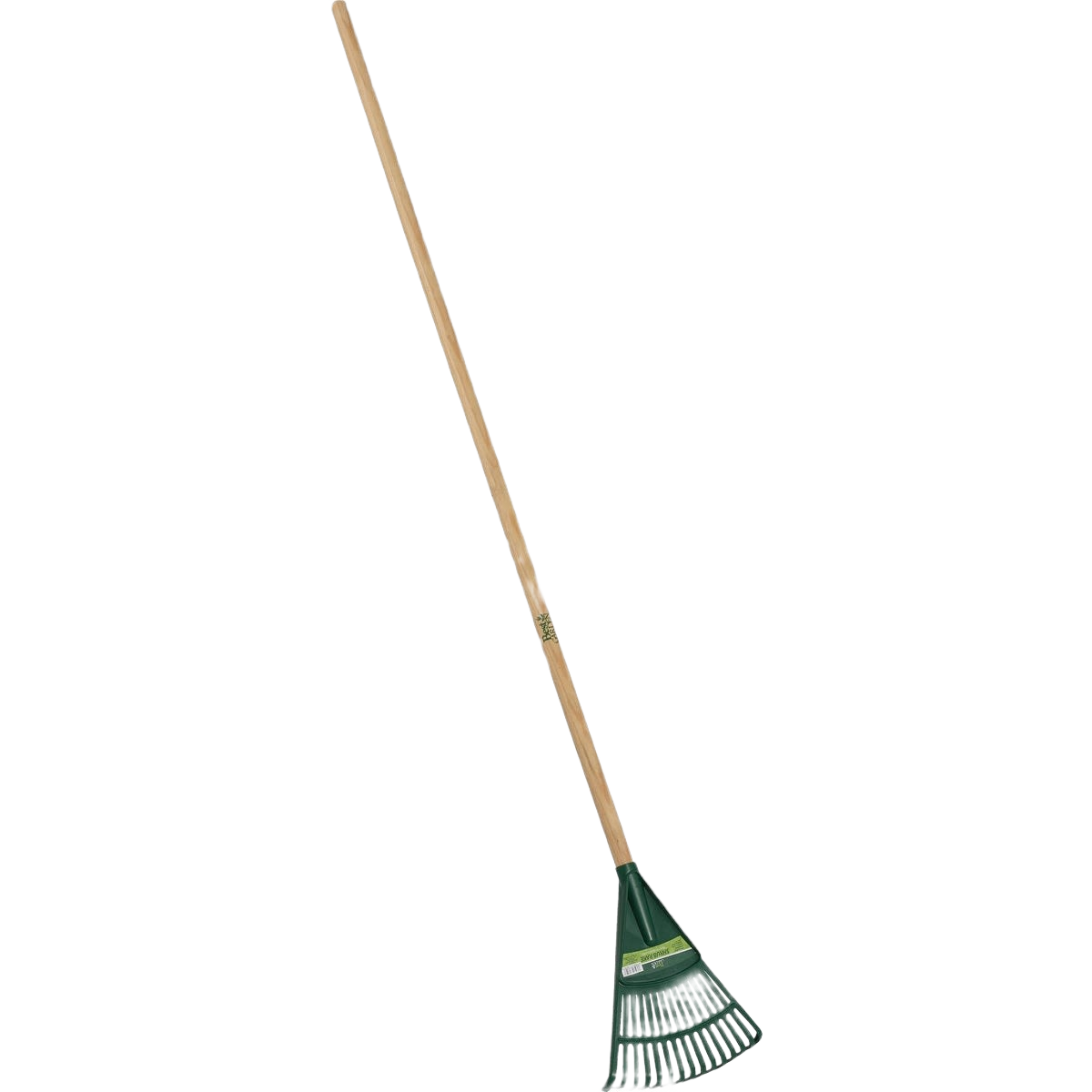 Garden poly shrub rake with durable 14-tine head and lacquered pine handle in outdoor hand tools collection