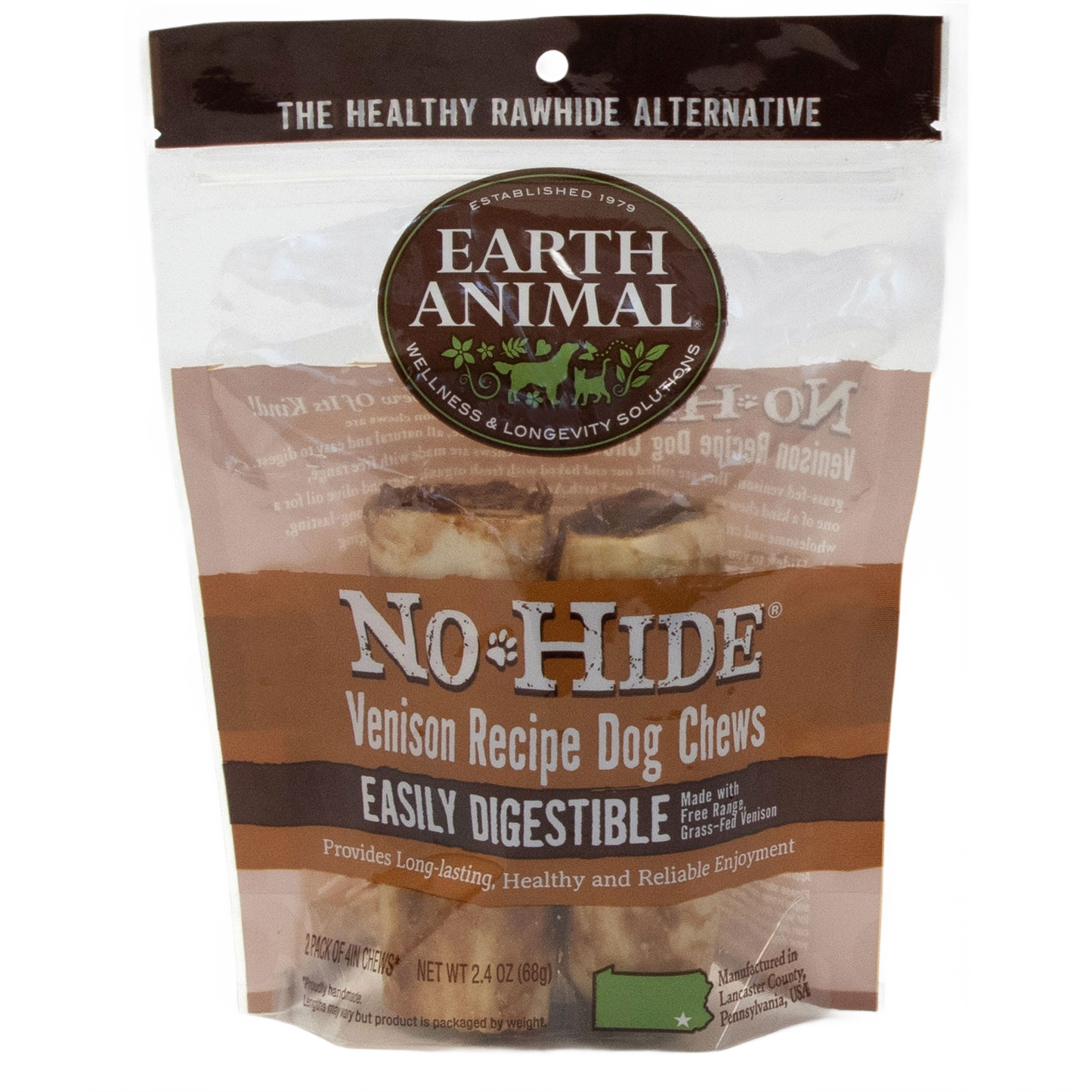 Resealable bag of all-natural small venison dog chews, part of pet treats and dog supplies under $50 collection