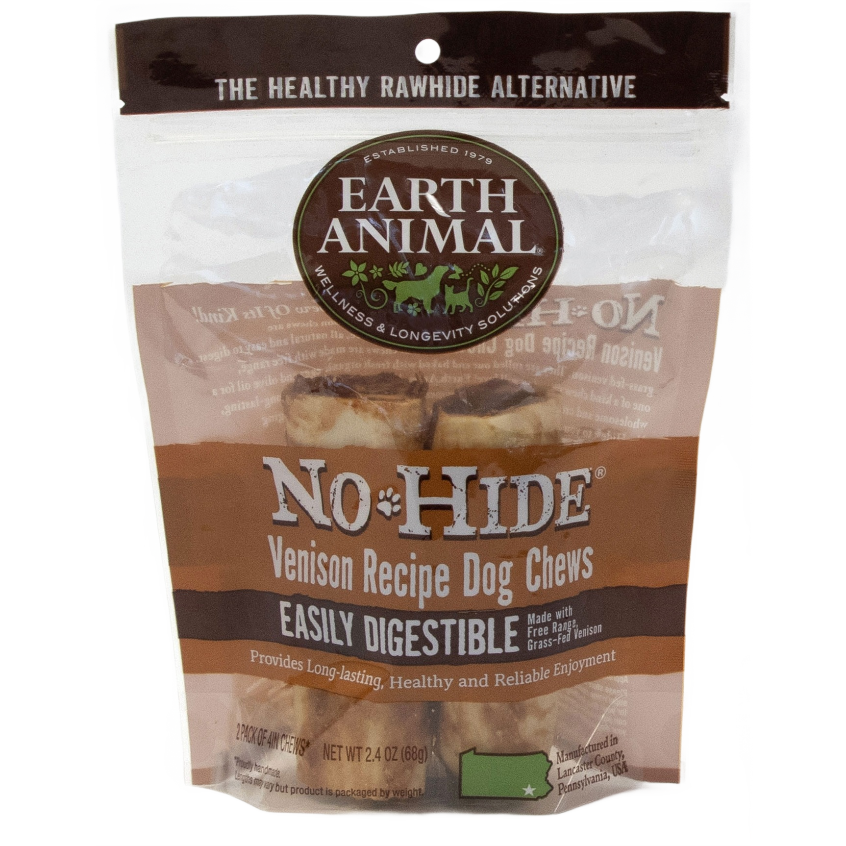 Resealable bag of all-natural small venison dog chews, part of pet treats and dog supplies under $50 collection