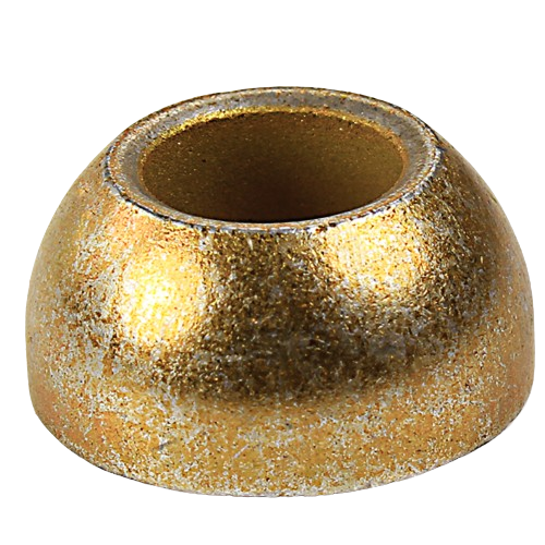 Gold-toned metal ball bearing component with a smooth inner ring for machinery and tools in home improvement projects