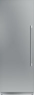 Tall built-in freezer column with stainless steel finish and sleek vertical handle from Thermador appliances collection