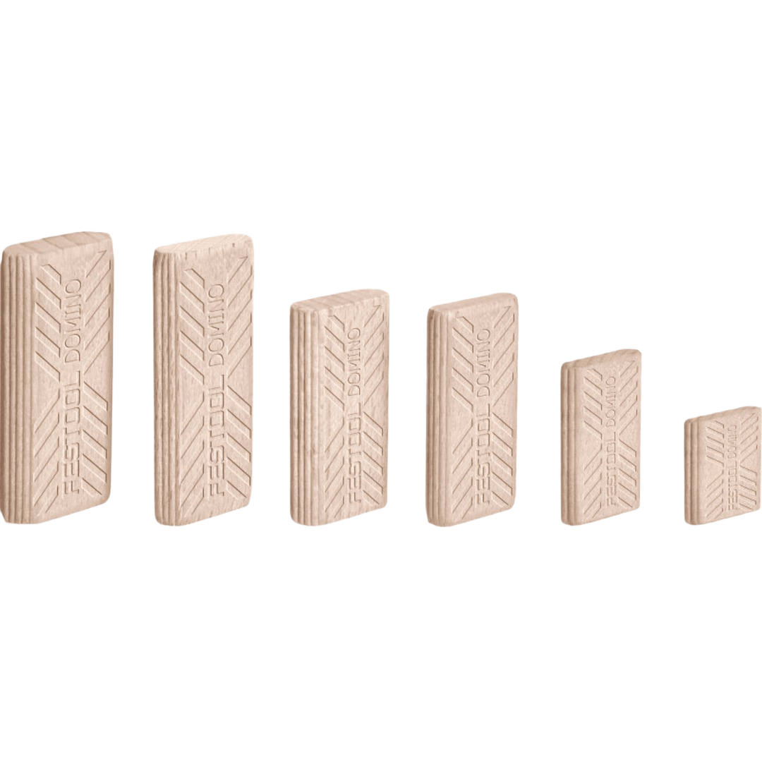 Set of six beech wood tenons for precise woodworking joints in Festool accessory and tool collections under $50