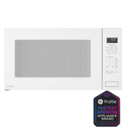 Built-in white sensor microwave oven with digital control panel from kitchen appliances collection