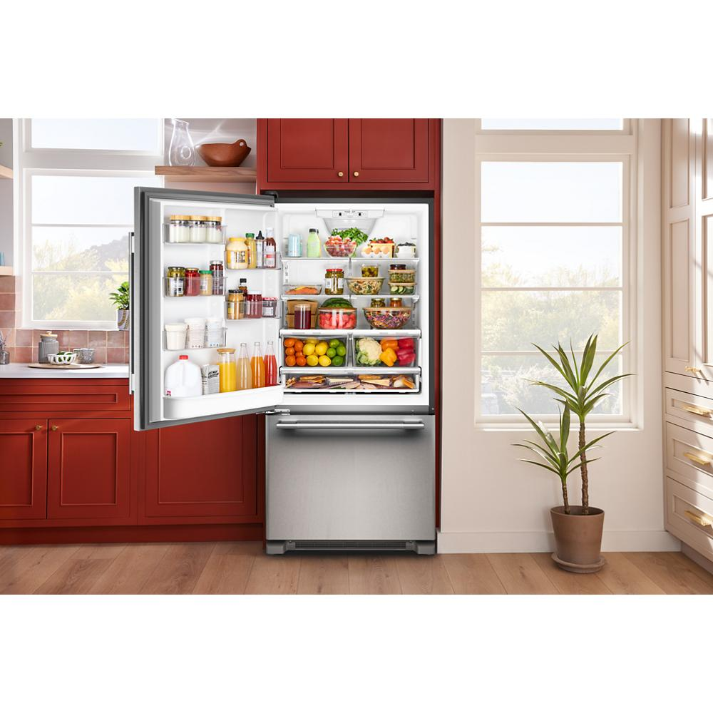 22 Cu. Ft. 33-Inch Standard-Depth Bottom Mount Refrigerator with Left Door Swing