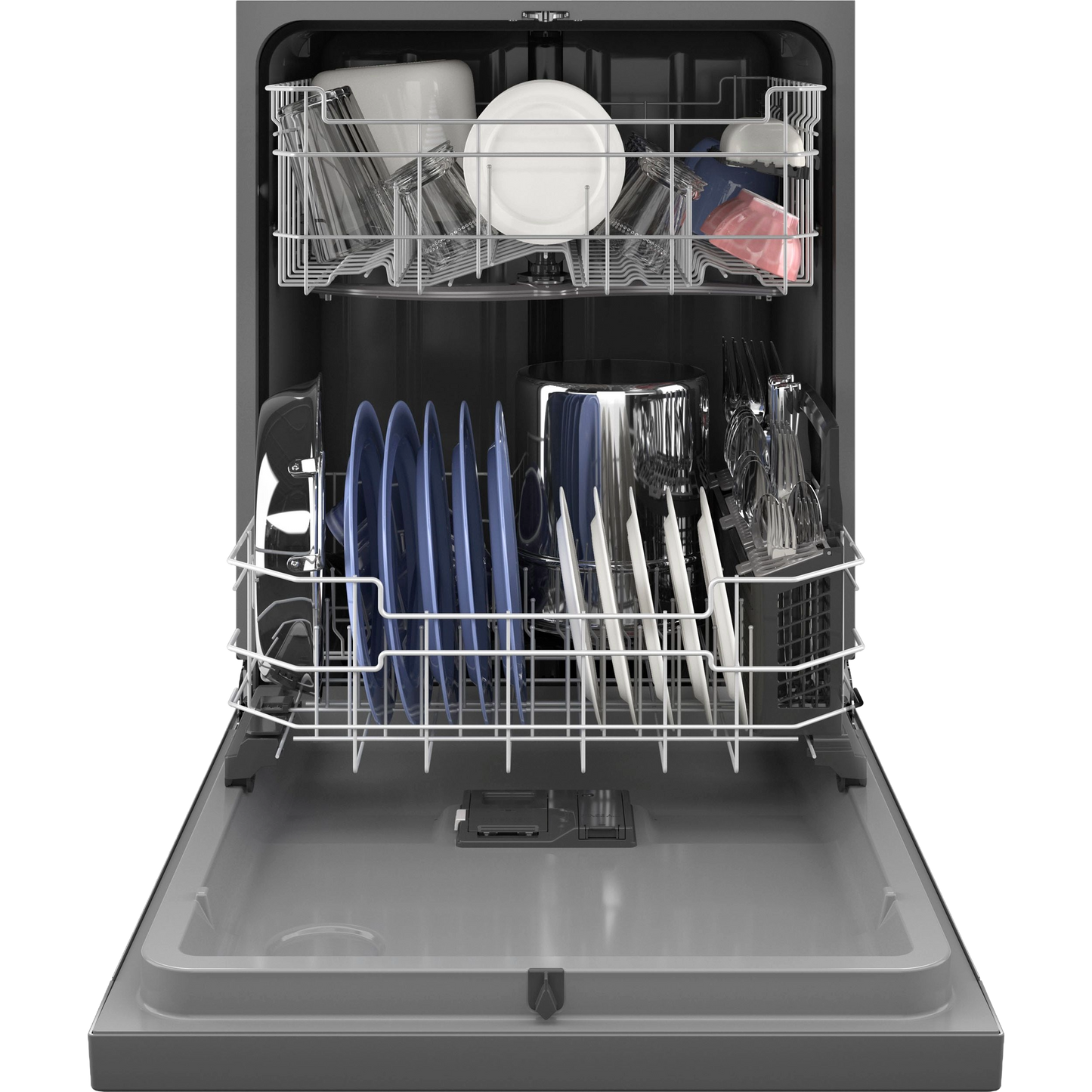 GE ENERGY STAR Front Control with Plastic Interior Dishwasher with Sanitize Cycle & Dry Boost