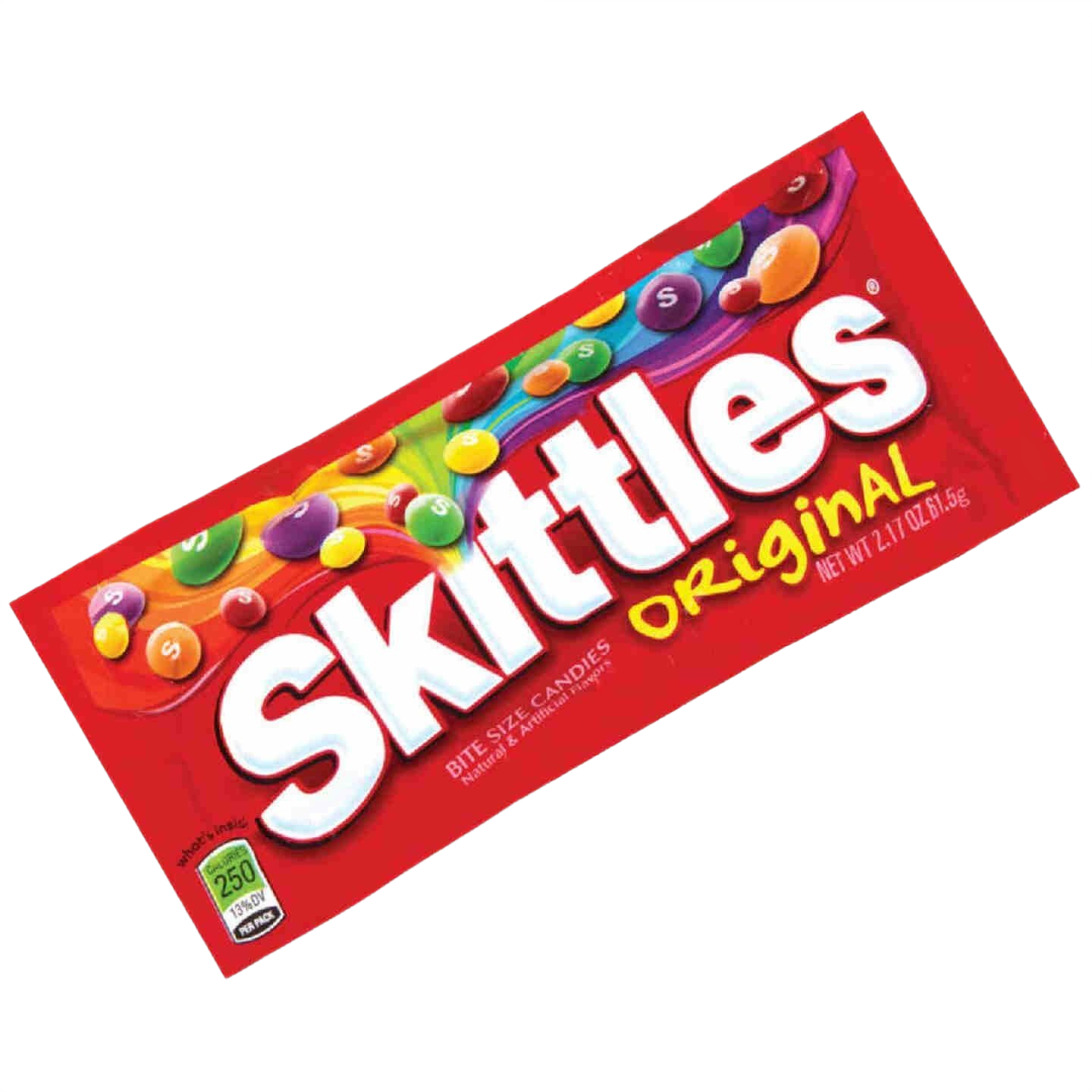 Bright red pack of Skittles bite-size fruit-flavored candies from Chocolates & Candies and Under $25 collections