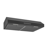 sleek under cabinet range hood with dual filters and digital controls in kitchen and appliances collection