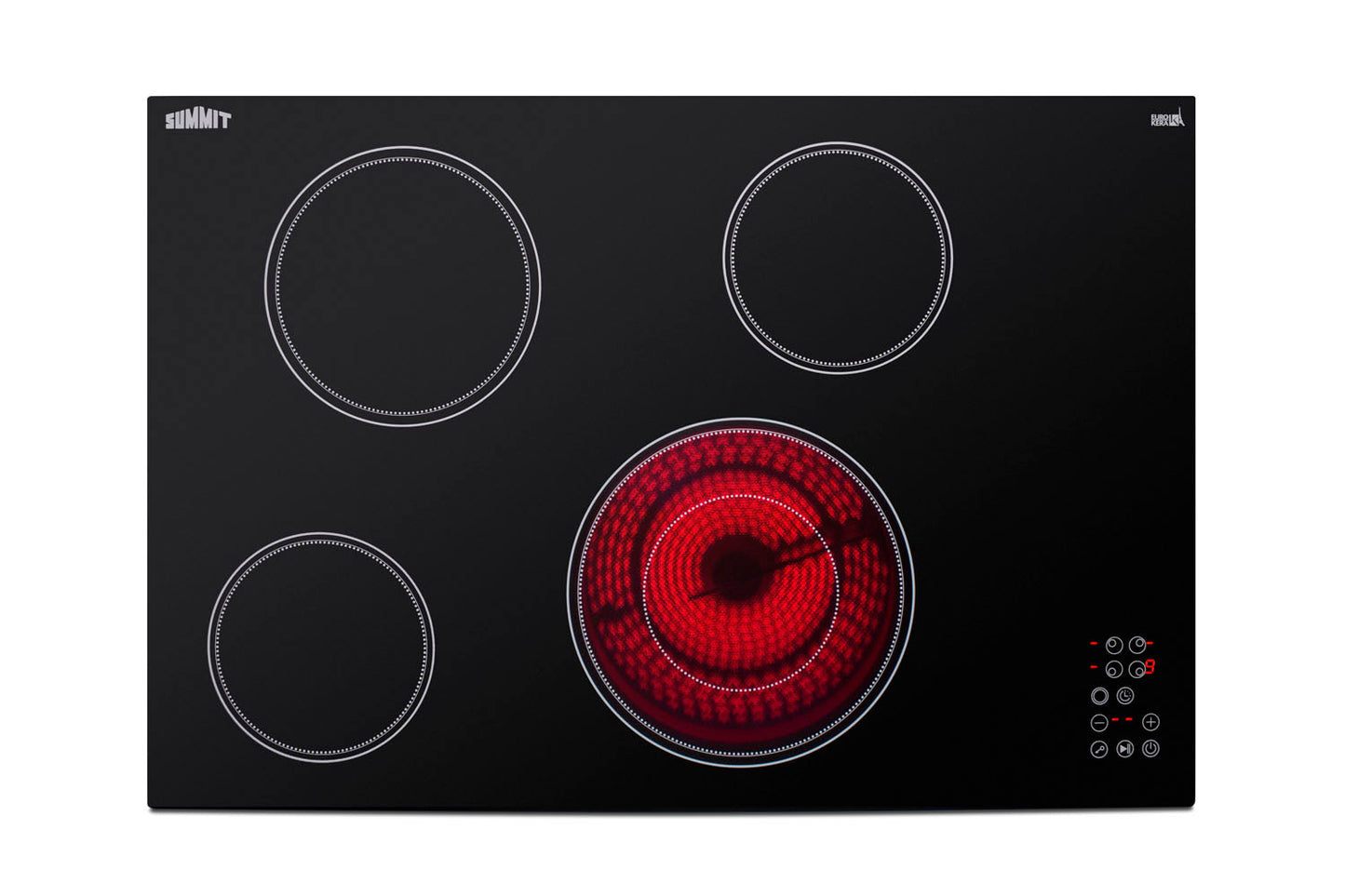 30" Wide 208-240V 4-Burner Radiant Cooktop