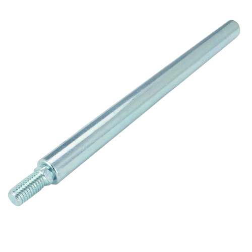 Metal front roller cutting rod with threaded end for agricultural equipment repair and maintenance tasks