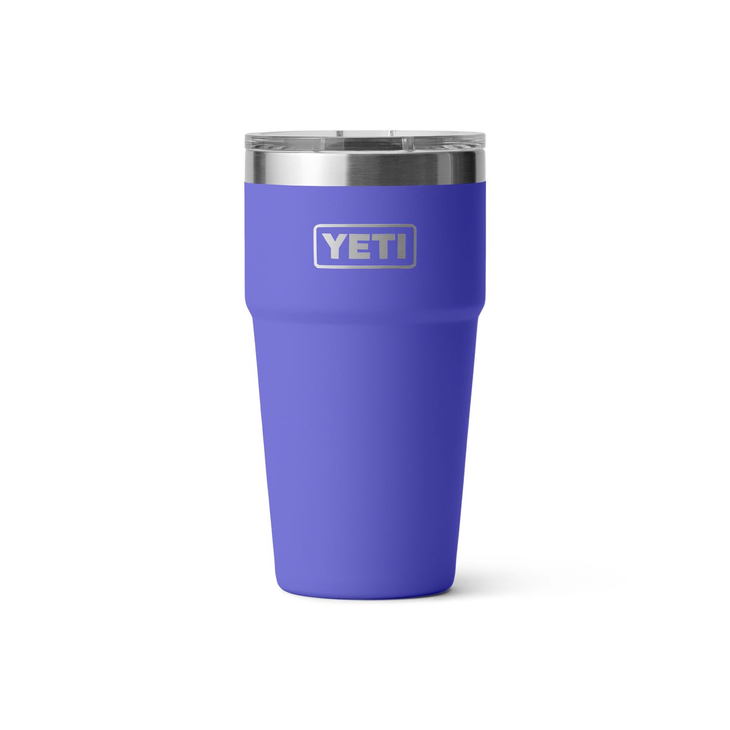 20 oz. stackable cup in vibrant blue with clear lid, durable drinkware for kitchen, tableware, and outdoor use