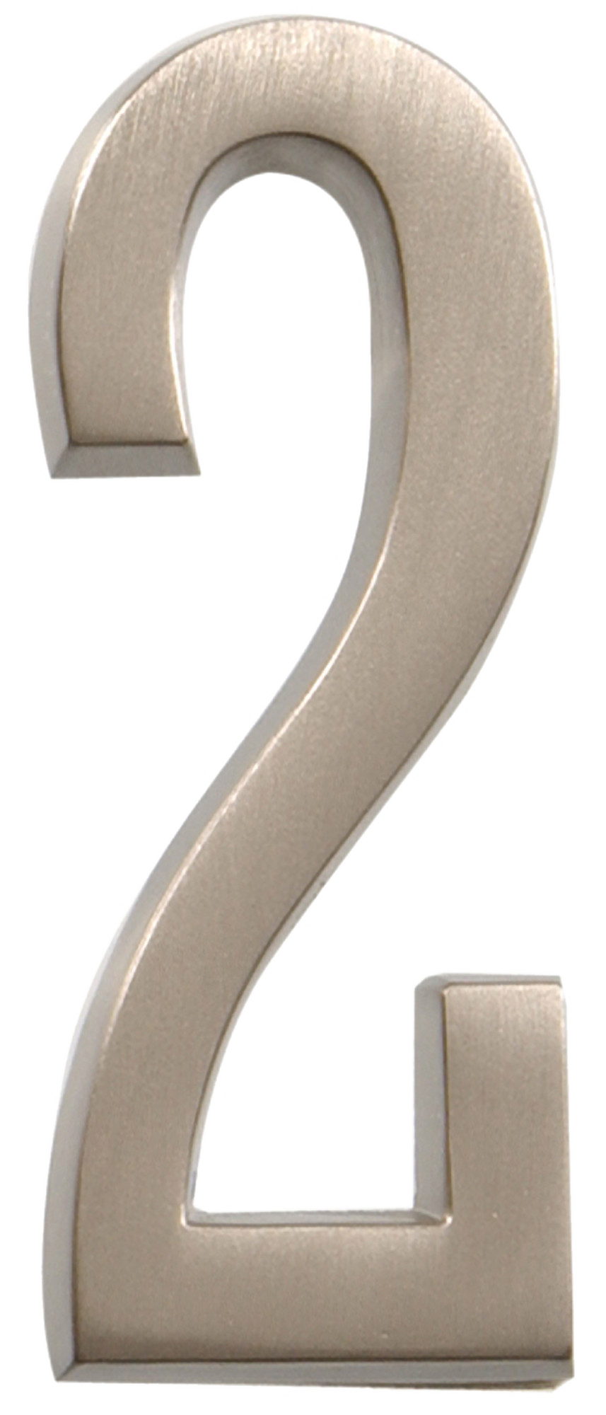 Hillman 4" Adhesive House Number 2 Nickel, 2-Pack
