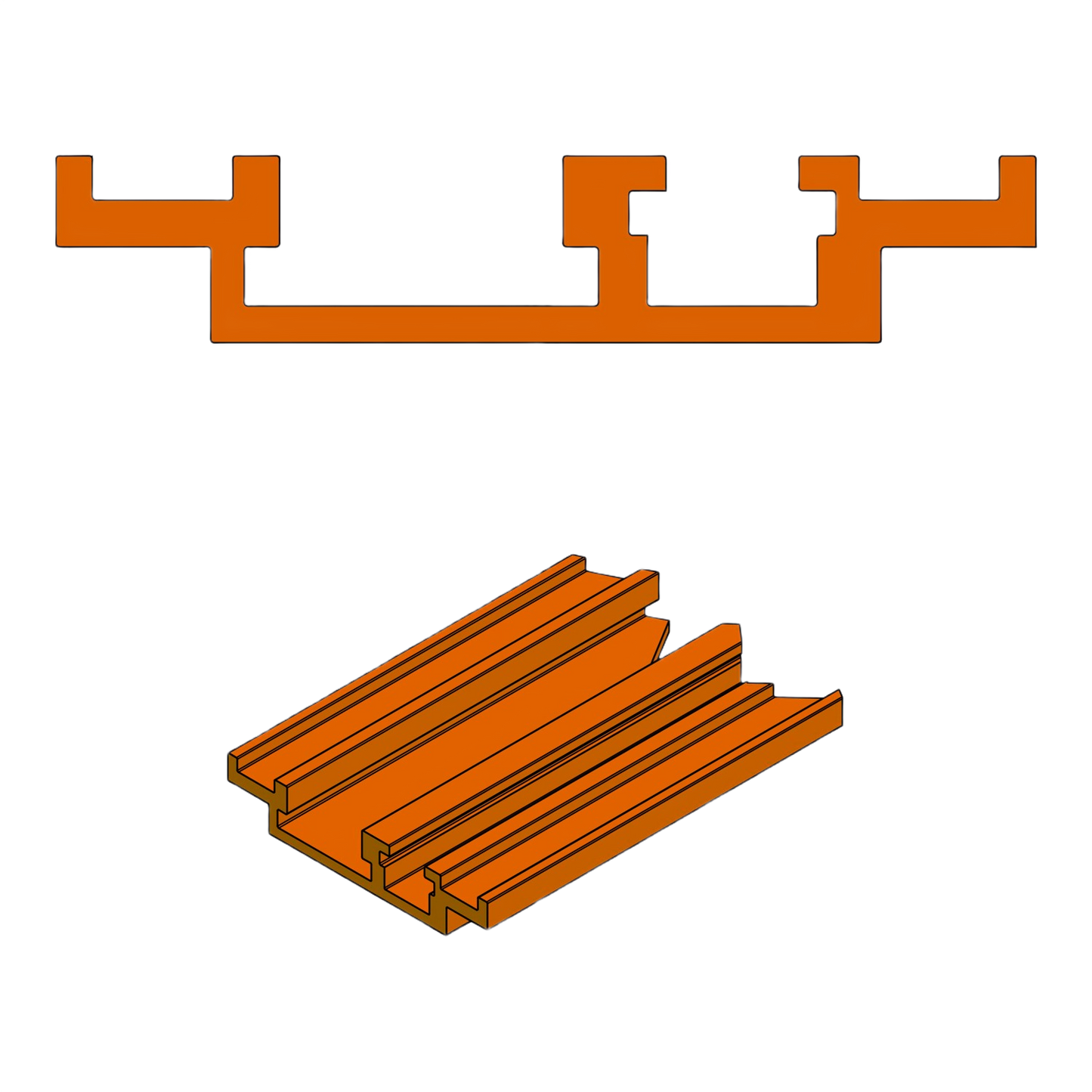 UJK Mitre Fence & T-Slot Track 800mm