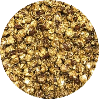 Close-up of butter pecan flavored popcorn with pecans in Chips & Snacks and Food & Beverage collections under $50