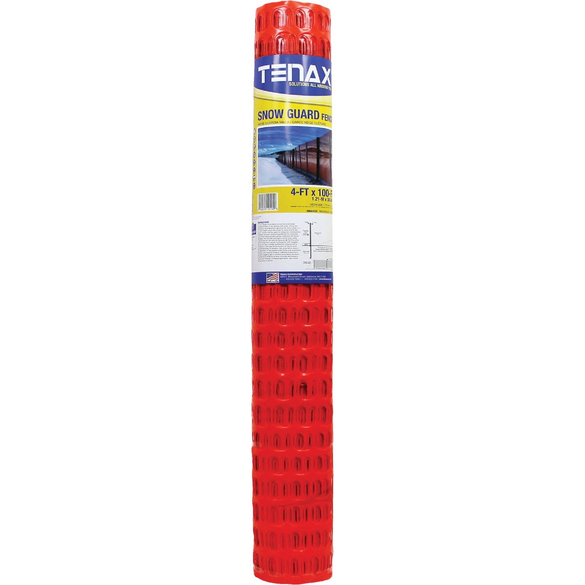 Red polyethylene snow safety fence roll for home improvement and farm use in kennels, gates, and fence systems collections