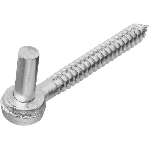 Zinc-plated steel screw hook with rolled threads for gate alignment in door and gate hardware home improvement projects under $50