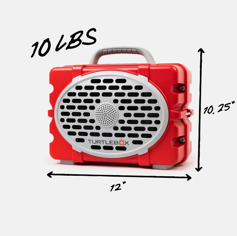 Turtlebox Original Gen 3 Speaker, Scarlet/Gray