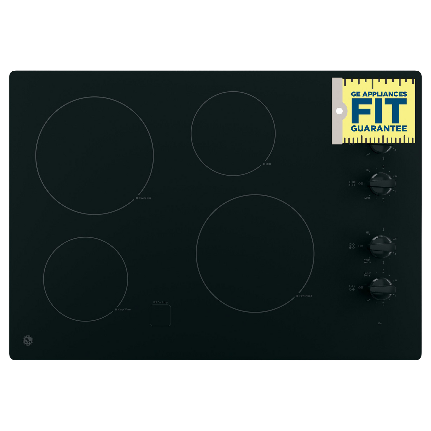 GE® 30" Built-In Knob Control Electric Cooktop