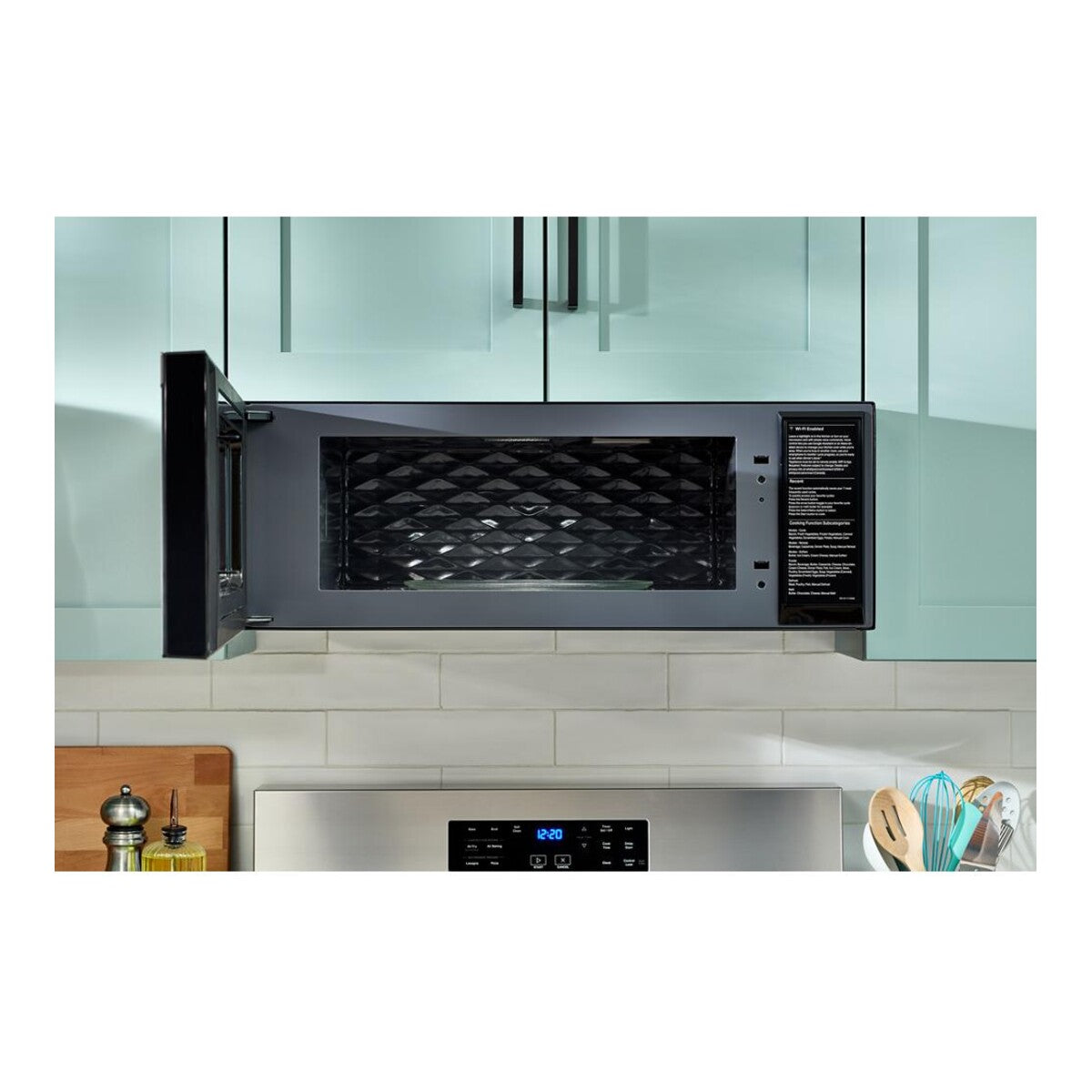 1.1 cu. ft. Smart Low Profile Microwave Hood Combination with 450 CRM 4-Speed Venting