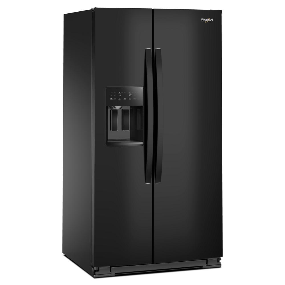 Black side-by-side refrigerator with external water dispenser in refrigerators and kitchen & kitchenware collections