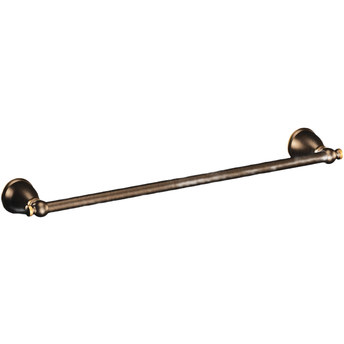 24-inch Mediterranean bronze towel bar with vintage accents for bathroom accessories and hardware collections