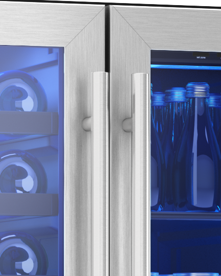 Wine & Bev Center 24", Frech Door, Dual Zone
