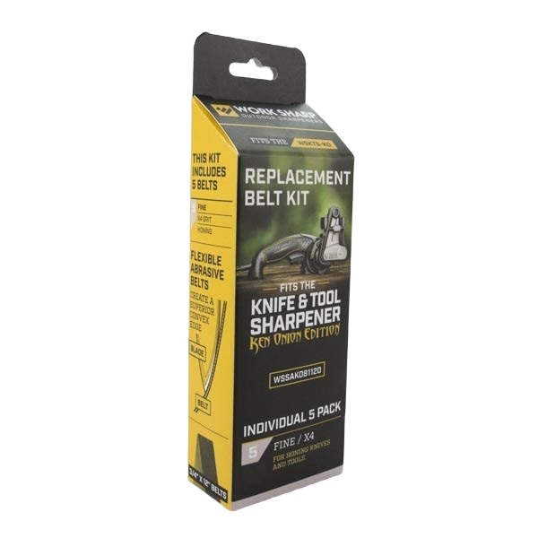 Replacement fine abrasive belts pack for woodworking tool accessories and sharpening kits under $50.