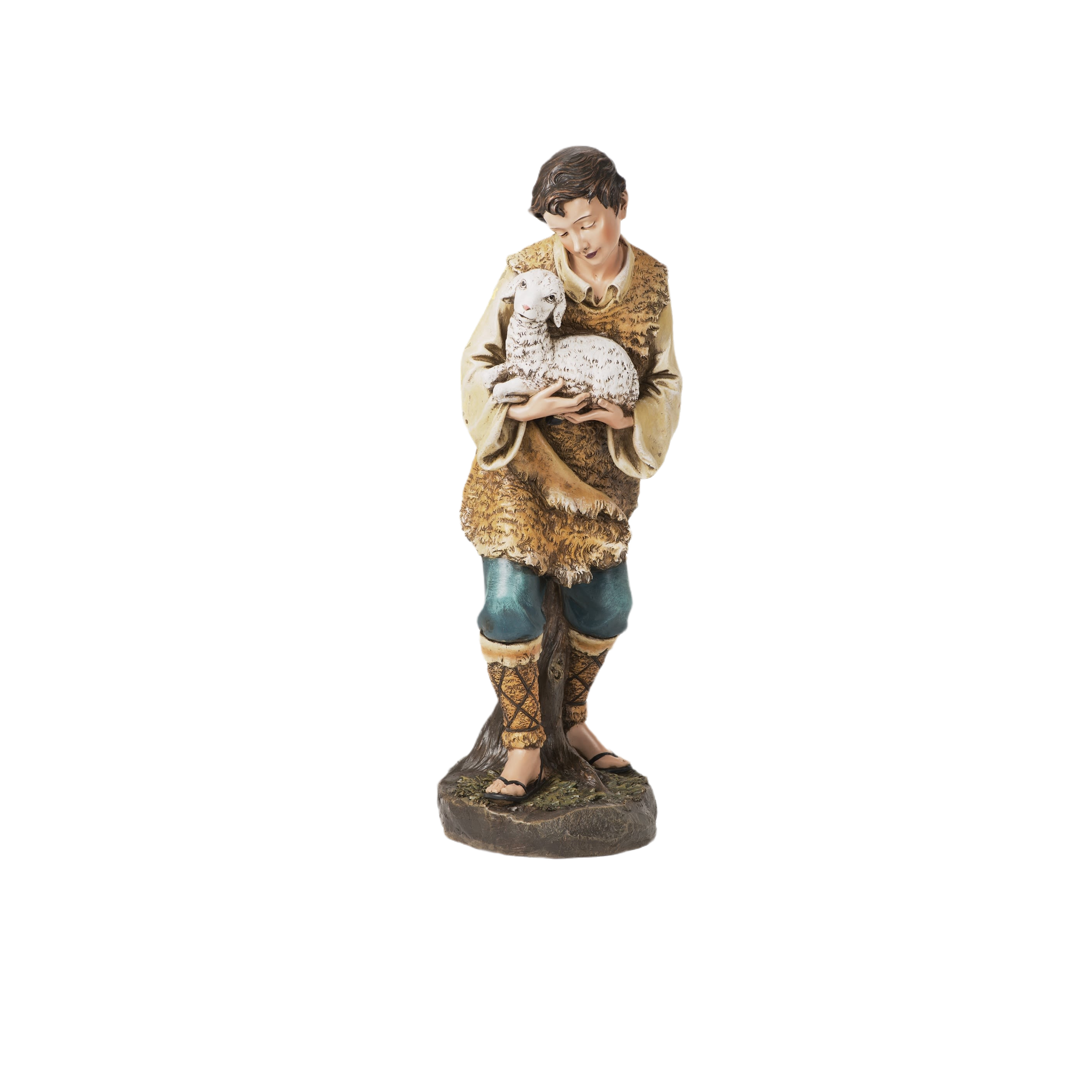 Roman Scale Nativity Shepherd with Lamb, 39 in. – Hartville Hardware