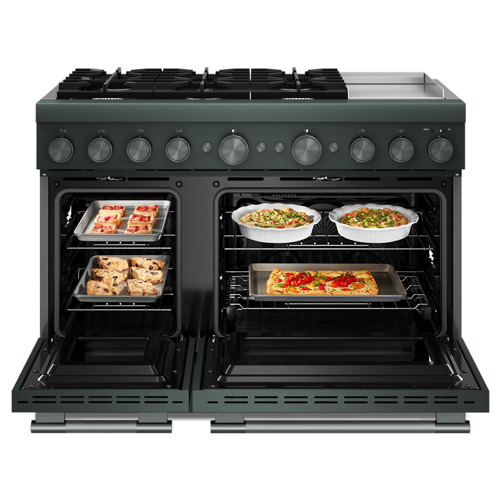 48-Inch 6 Burner Commercial-Style Dual Fuel Range with Griddle