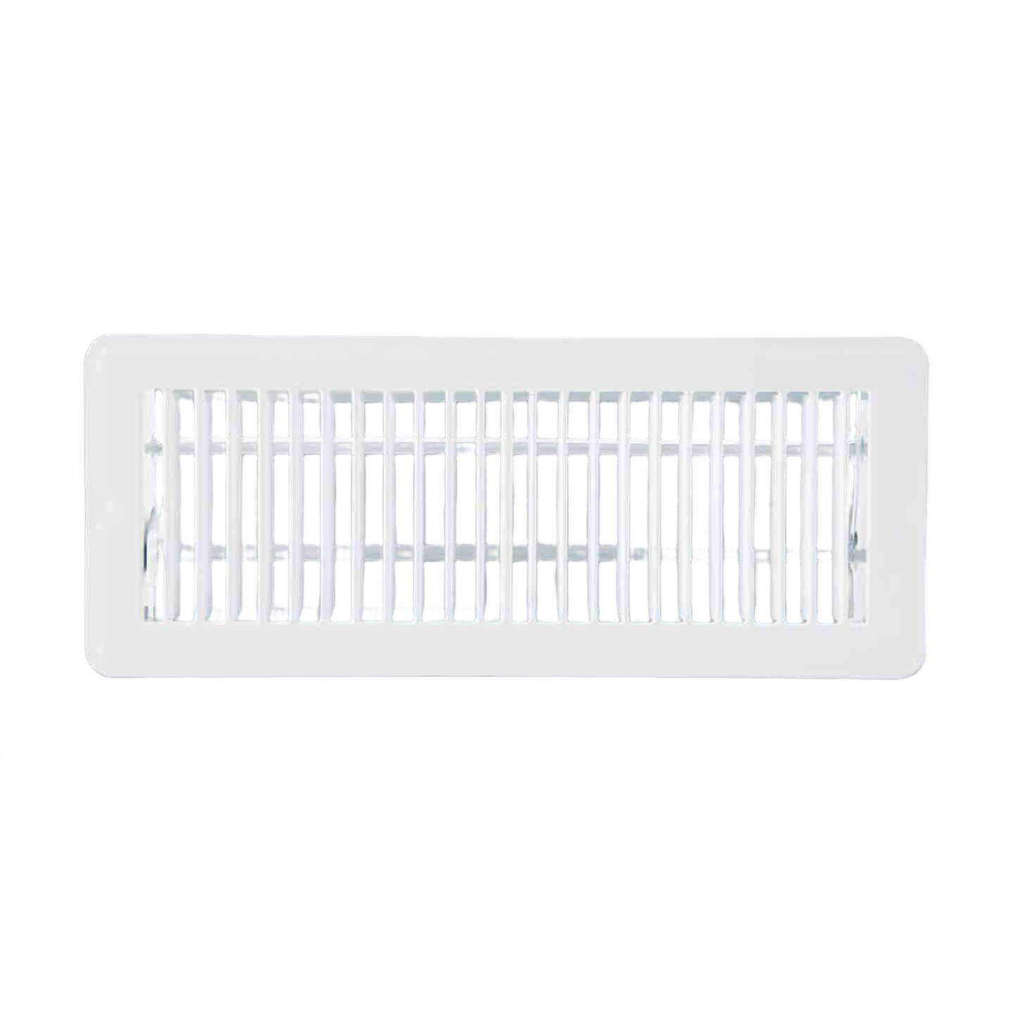 White steel floor register with wide frame for oversized openings, ideal for plumbing and home improvement under $50 collections