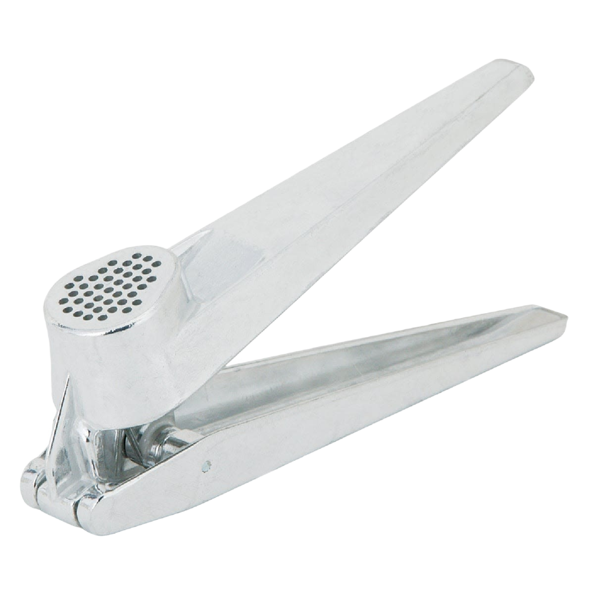 Heavy-duty metal garlic press with built-in cleaner, part of Kitchenware and Kitchen Gadgets collections under $50