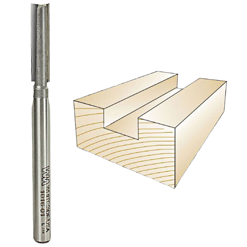 Whiteside straight router bit for precise groove and dado cuts, part of Tool Accessories and Drill Bits collections.