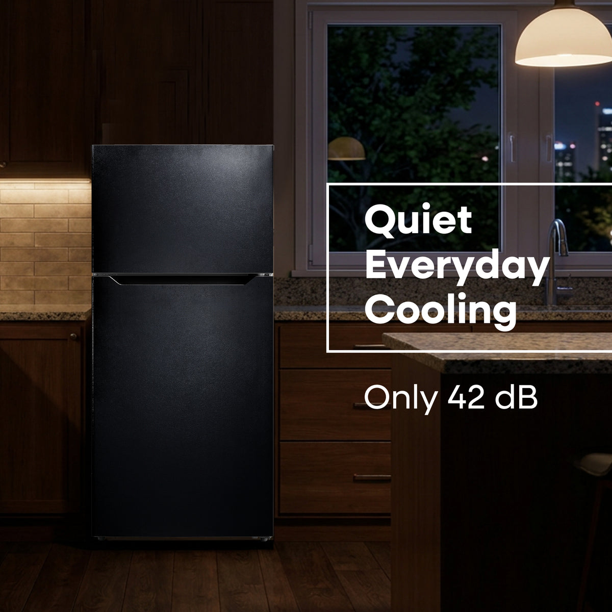 Element Electronics 14.2 cu. ft. Top Freezer Refrigerator - Black, ENERGY STAR (ERT14CSCB)