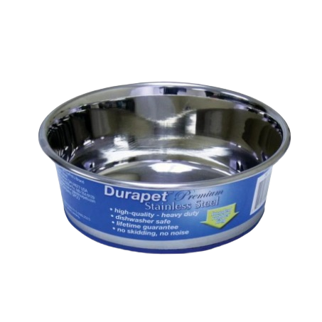 Durapet stainless steel pet bowl with non-skid base, dishwasher safe, durable for Farm & Pet under $25 collections