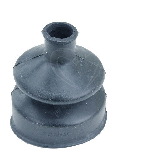 Black rubber shift lever boot with flexible accordion design for equipment maintenance and protection tasks