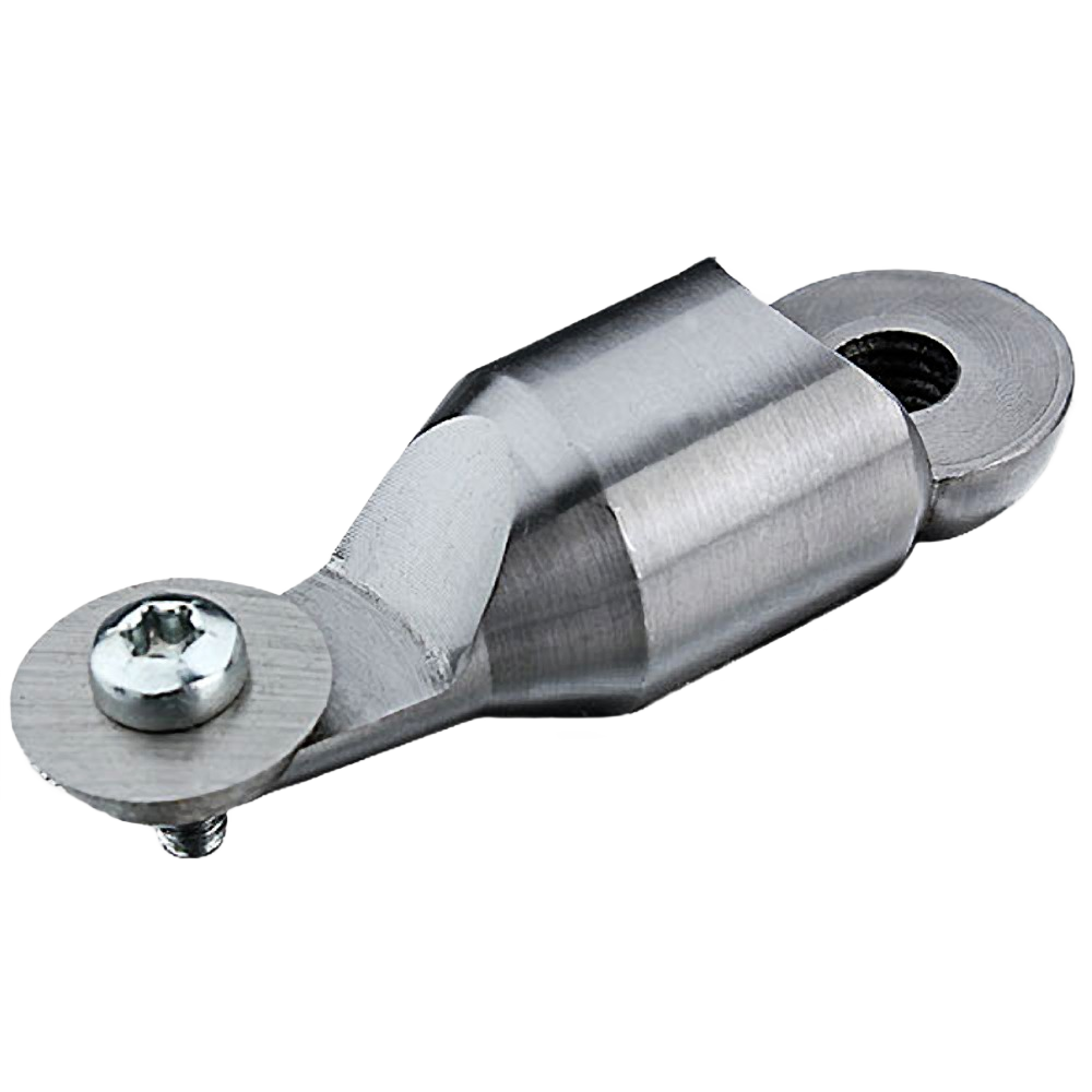 Metal cutting head attachment with rotating blade designed for precise finishing in tools and home improvement tasks