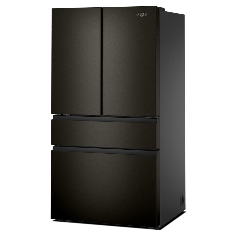 Matte black French door refrigerator with two freezer drawers in kitchen appliances and refrigerators collection