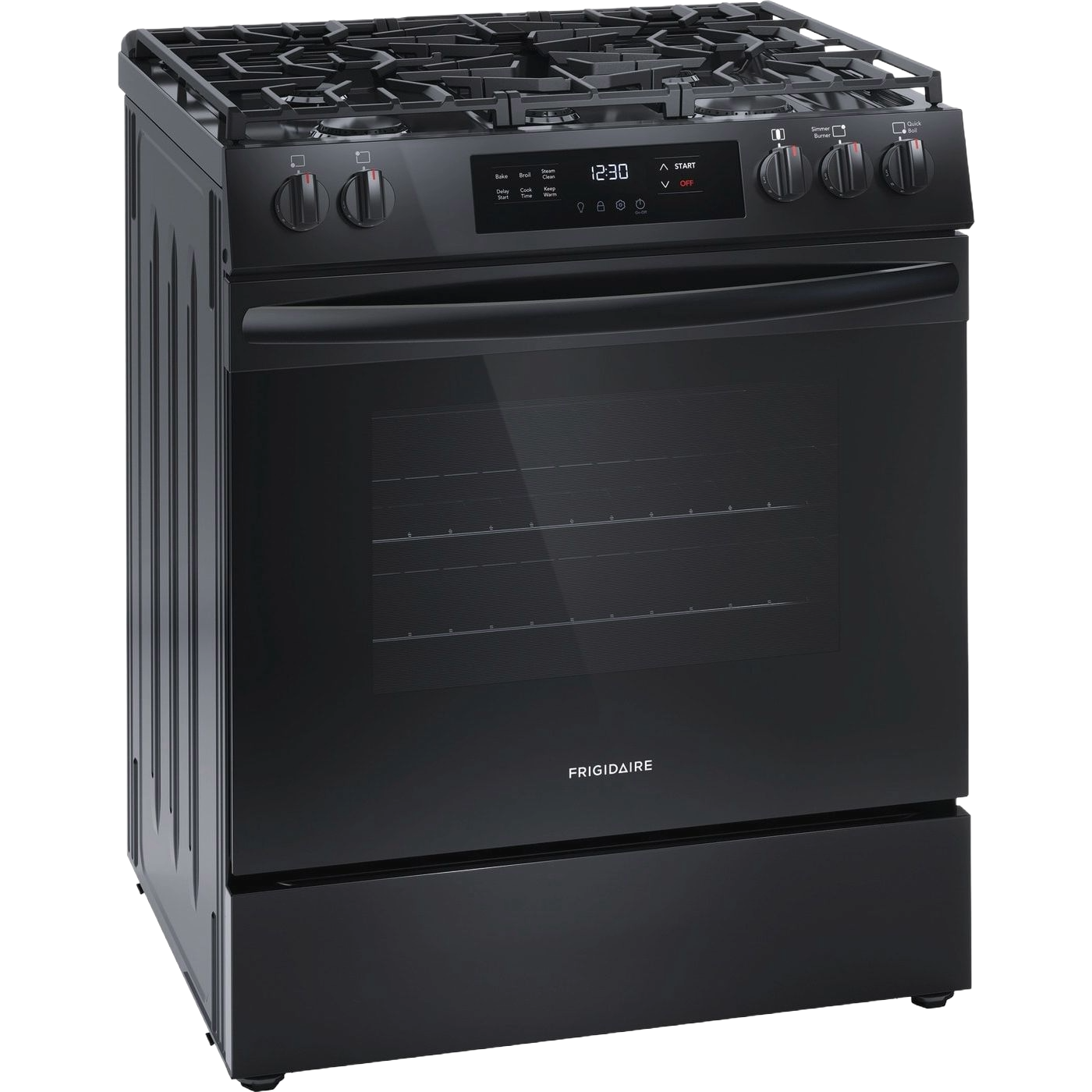 30" Front Control Gas Range with Steam Clean