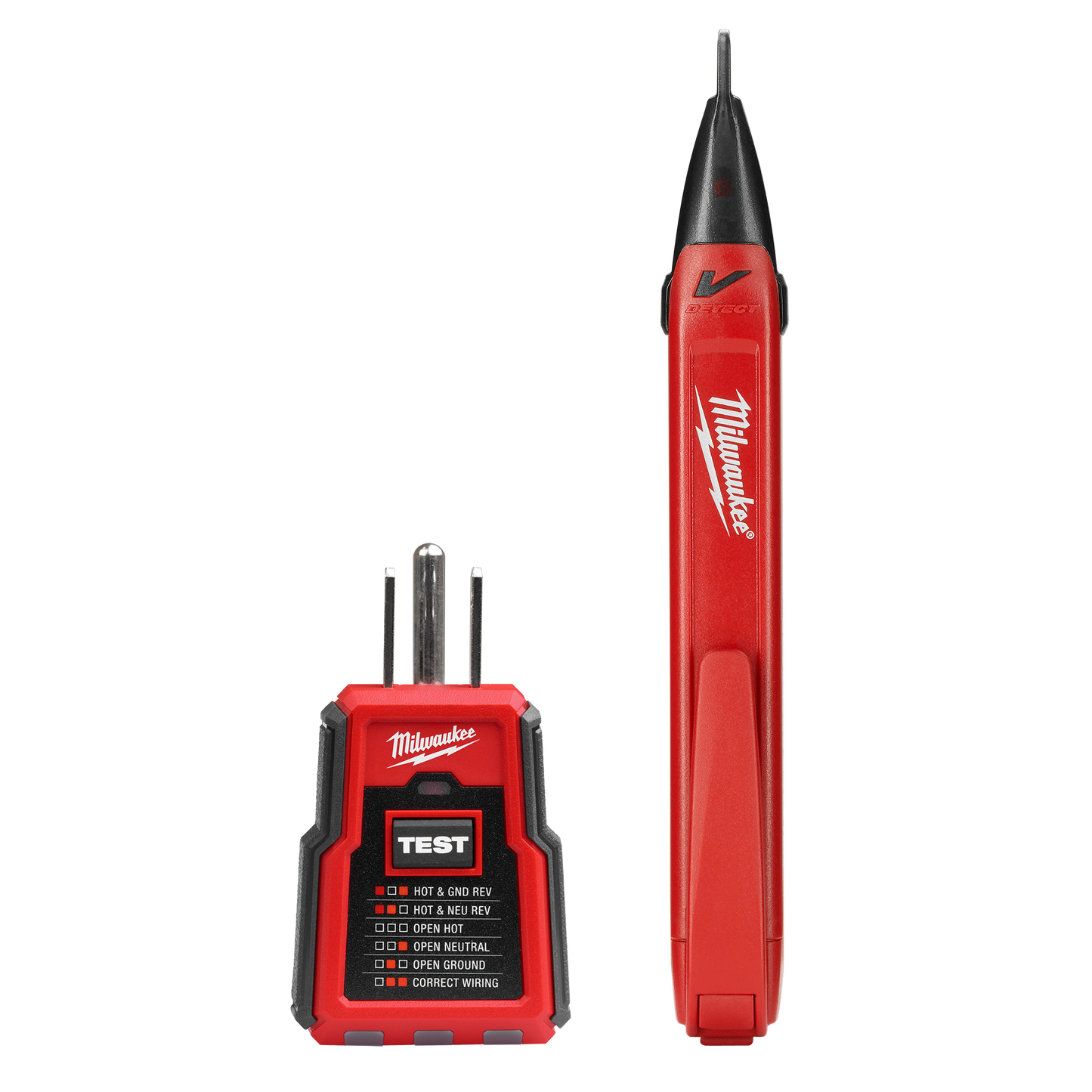 Milwaukee GFCI Receptacle Tester and Voltage Detector with LED Kit