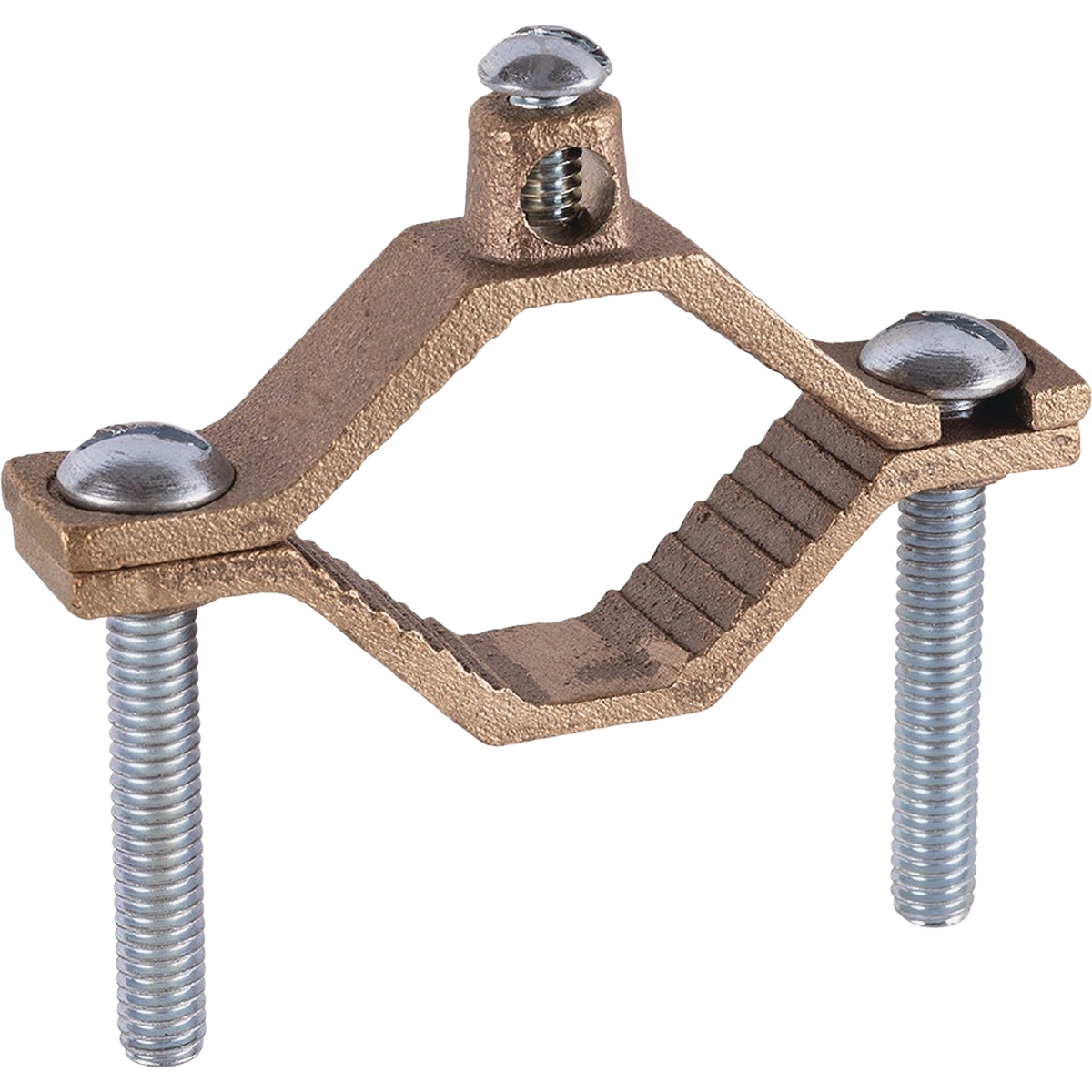 Heavy-duty set screw clamp with serrated grip for electrical conduit and copper pipe in home improvement collections under $50