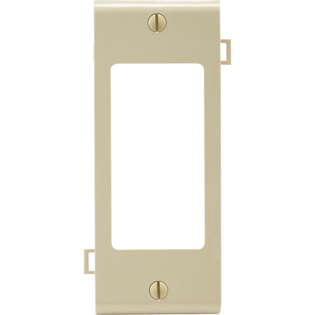Beige sectional decorator wall plate center panel for electrical outlets in home improvement and wall plates collections