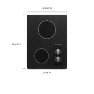 15" Electric Cooktop with 2 Radiant Elements