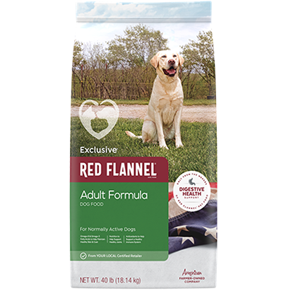 40 lb bag of exclusive Red Flannel adult dry dog food for normally active dogs in Pet Food collection