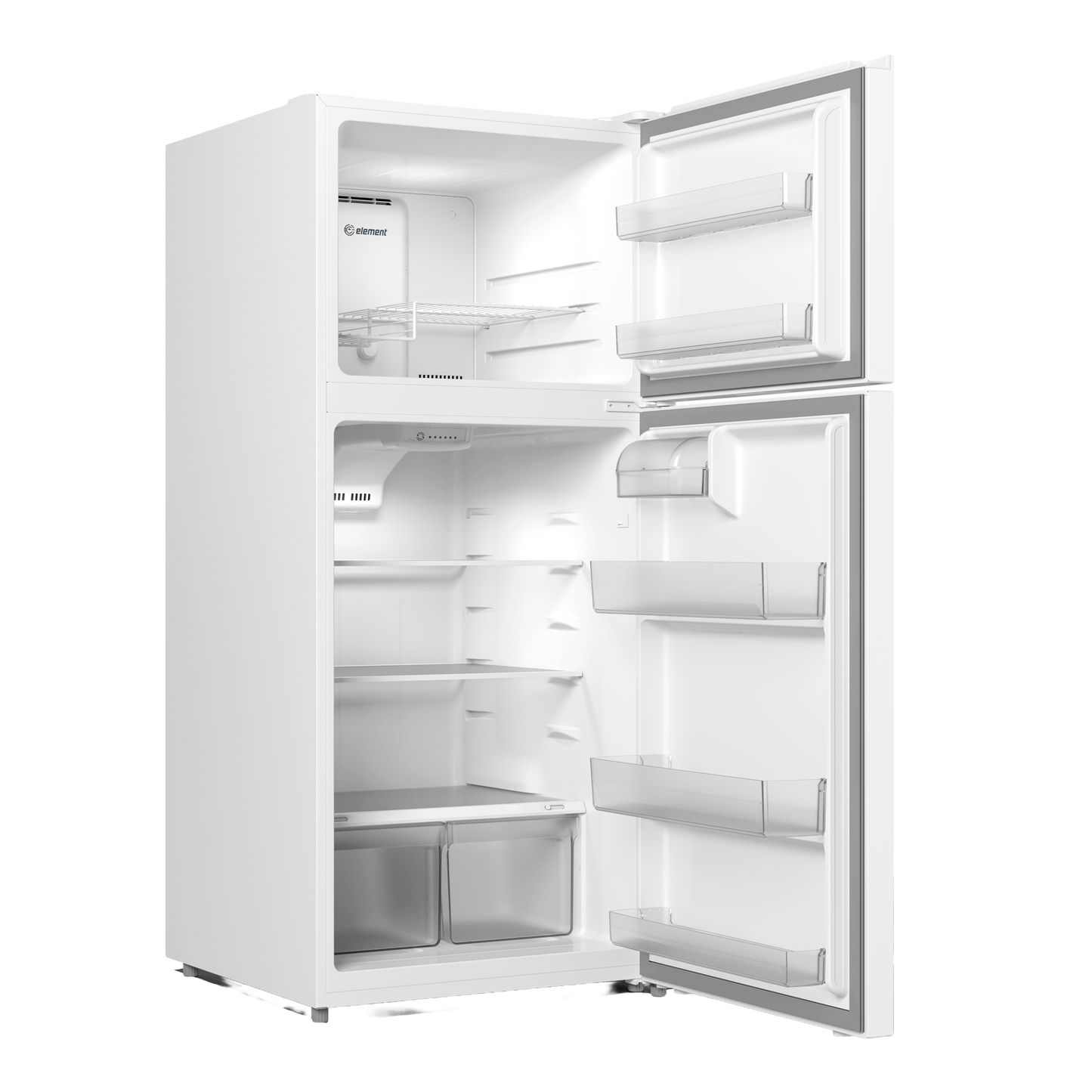 Element Electronics 17.6 cu. ft. Top Freezer Refrigerator, Ice Maker Ready - White, ENERGY STAR (ENR18TFGCW)