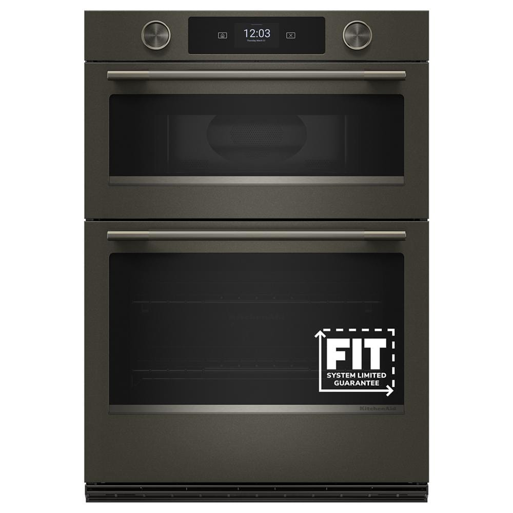 30-inch Smart Electric Combo Wall Oven with Intelligent Cooking Camera - Black Ore