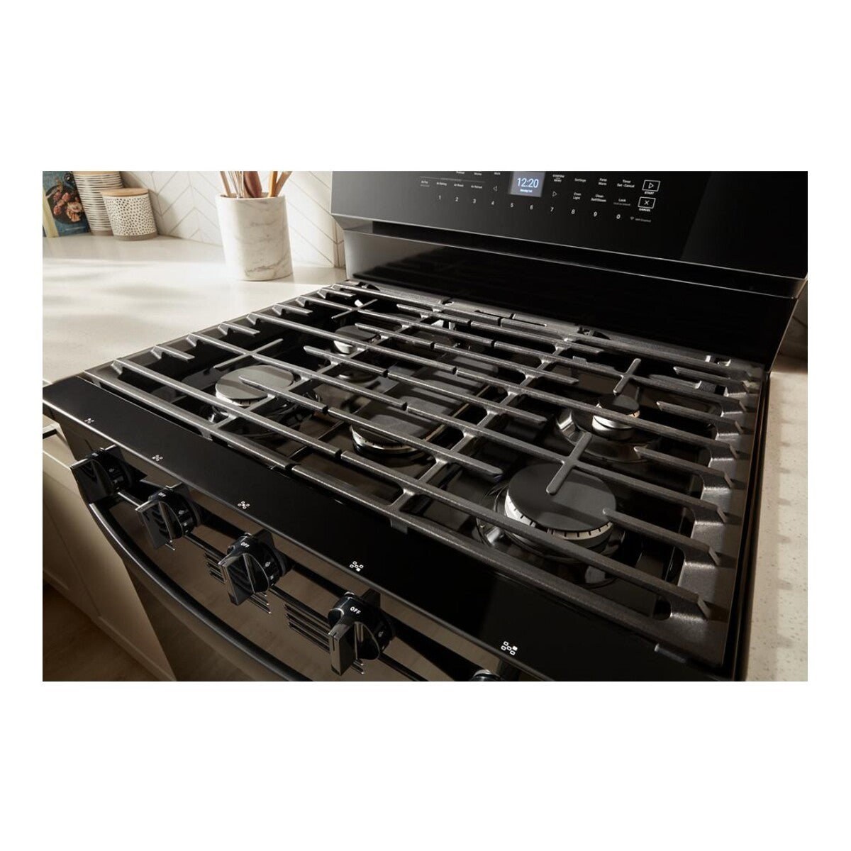 30-inch Smart Gas Range with Air Cooking Technology, No Preheat Air Fry, Steam/Self Clean and High Speed Preheat