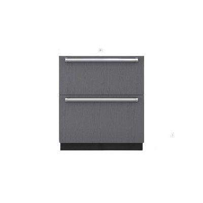 30-inch panel-ready refrigerator drawers with sleek handles for kitchen cabinetry in Sub-Zero appliances collection