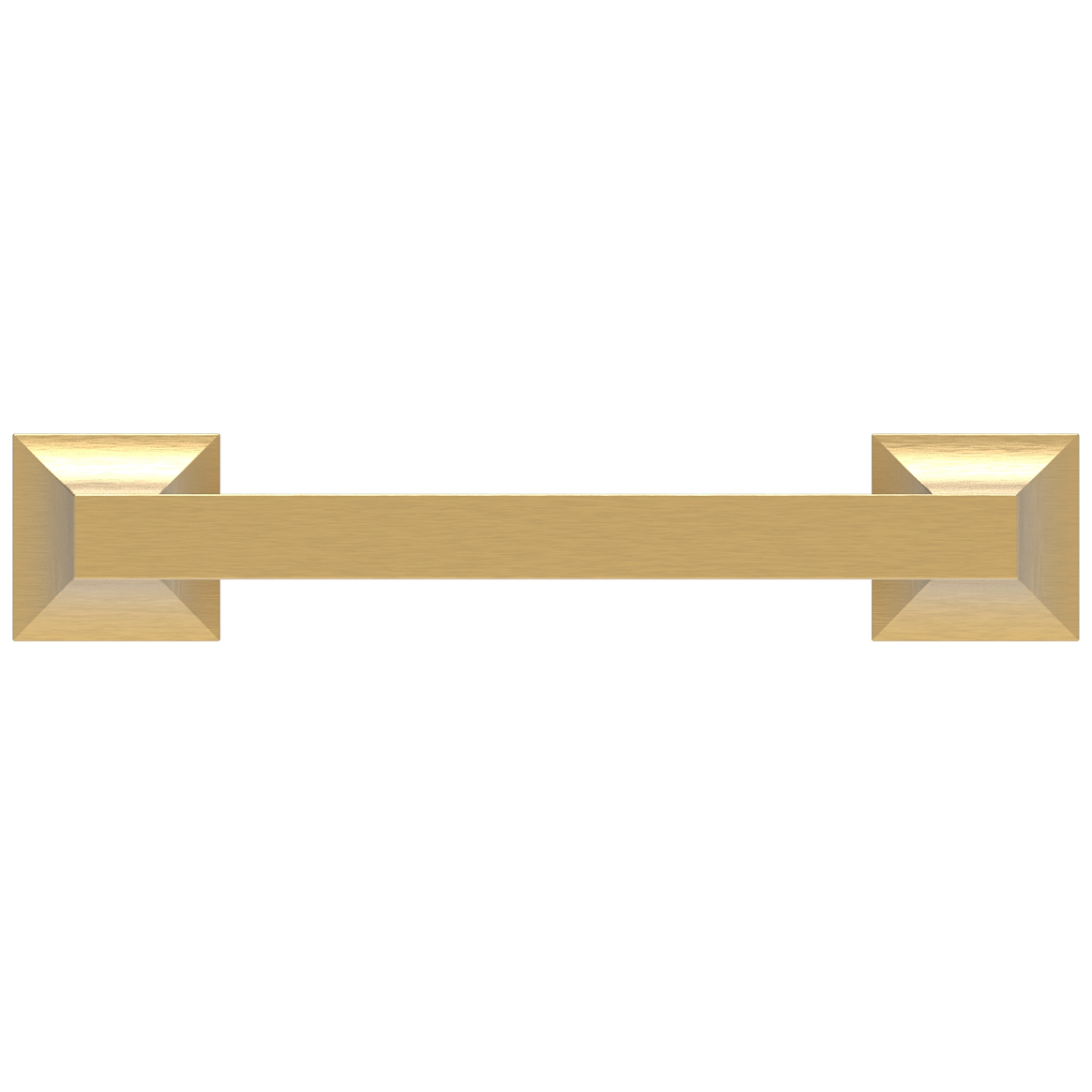 Brushed golden brass cabinet pull with square bases for furniture hardware and home improvement under $50 collection